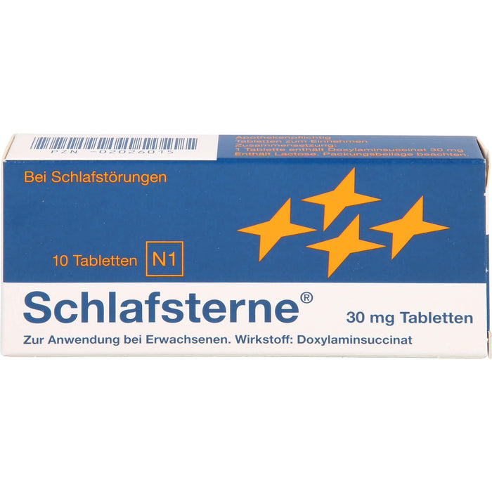 Schlafsterne 30 mg Tabletten bei Schlafstörungen, 10 St. Tabletten