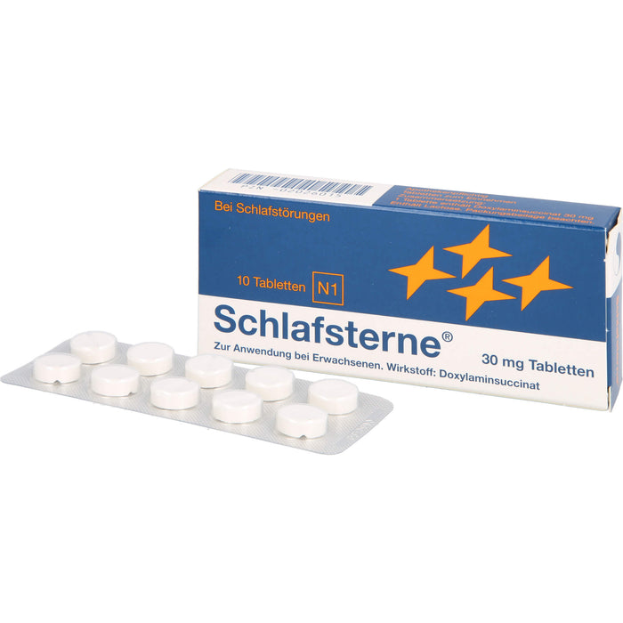 Schlafsterne 30 mg Tabletten bei Schlafstörungen, 10 pc Tablettes