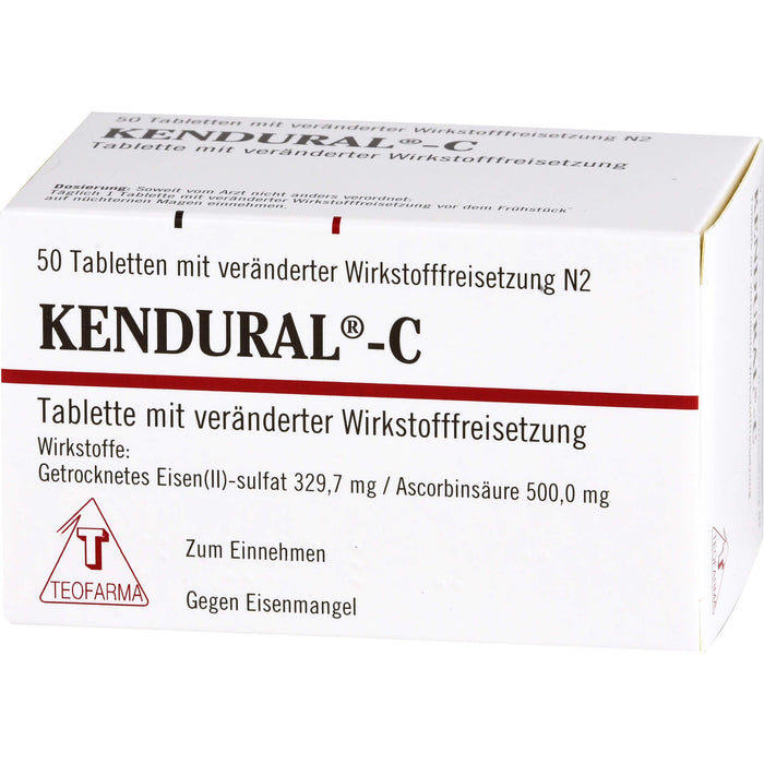 KENDURAL-C Tabletten gegen Eisenmangel, 50 pcs. Tablets