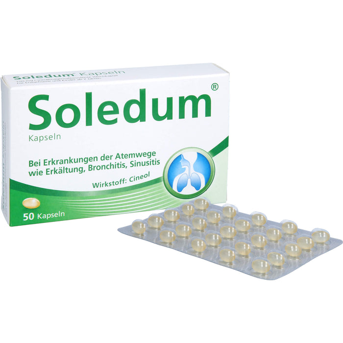 Soledum Kapseln bei Erkrankungen der Atemwege, 50 pc Capsules