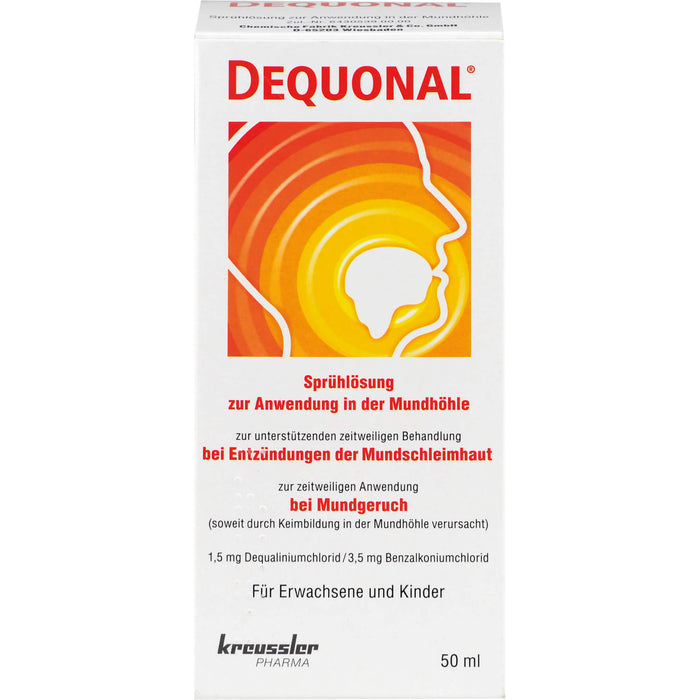 DEQUONAL Sprühlösung bei Entzündungen im Mund, 50 ml Lösung