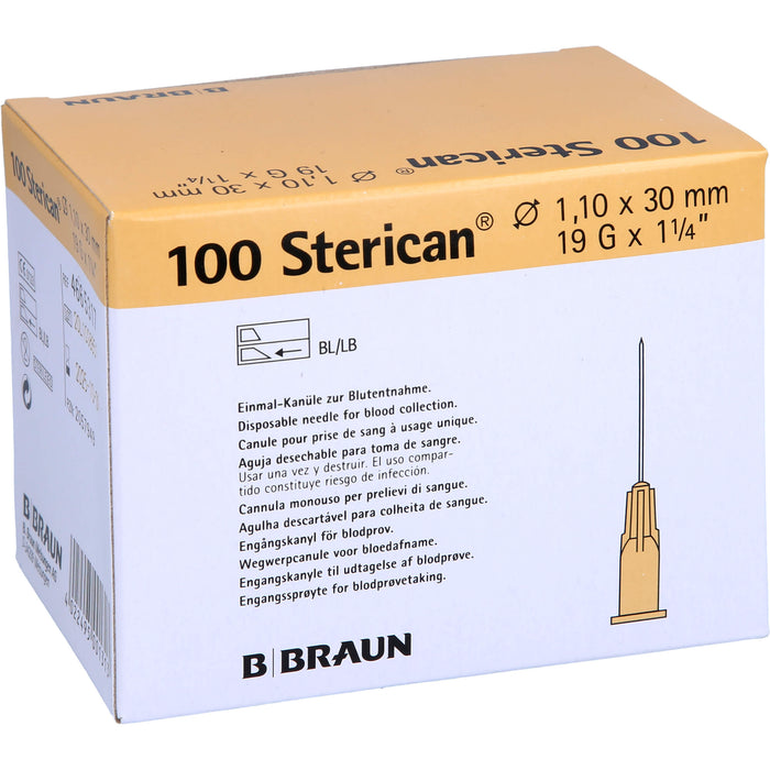 Sterican Kanülen 19GX1 1/4 1,1X30mm, 100 St KAN