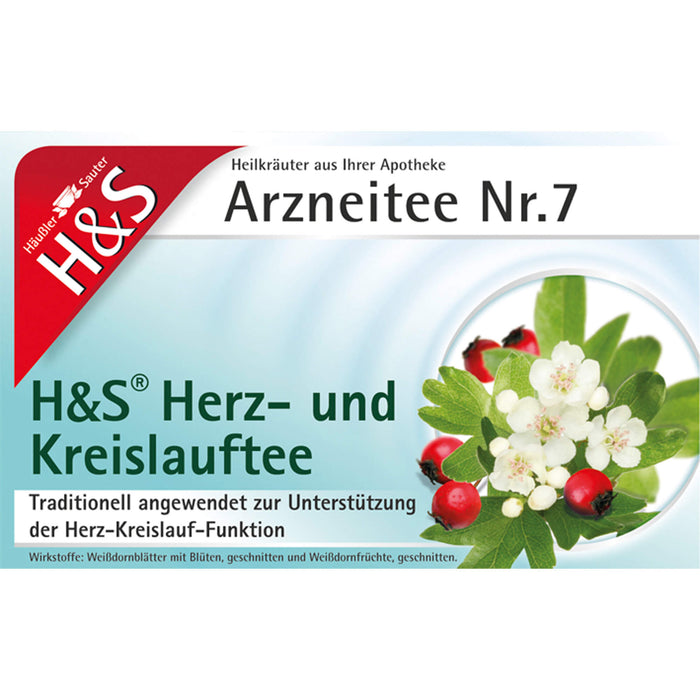 H&S Herz- und Kreislauftee Arzneitee Nr. 7, 20 pc Sac filtrant