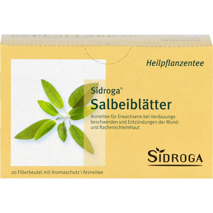 Sidroga Salbeiblätter Arzneitee bei Verdauungsbeschwerden, 20 pcs. Sachets