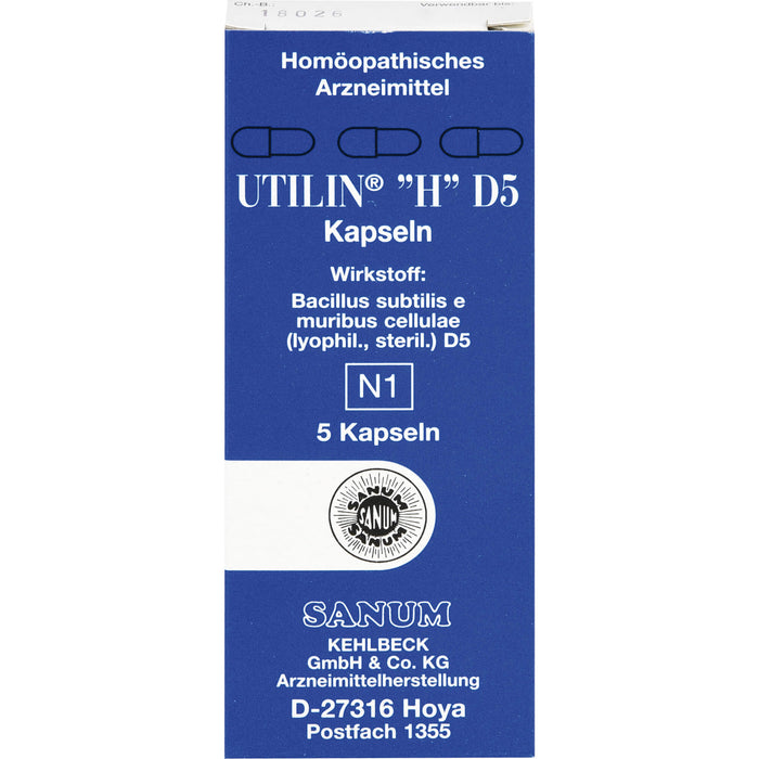 SANUM-KEHLBECK Utilin H D5 Kapseln, 5 pc Capsules