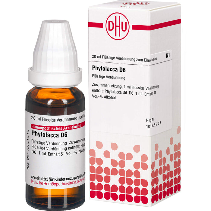 DHU Phytolacca D6 Dilution, 20 ml Lösung