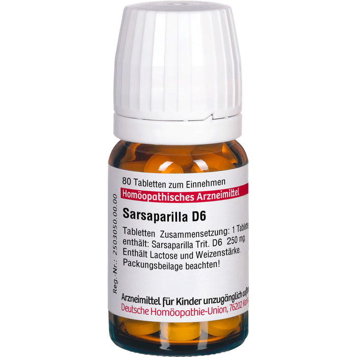 DHU Sarsaparilla D6 Tabletten, 80 St. Tabletten