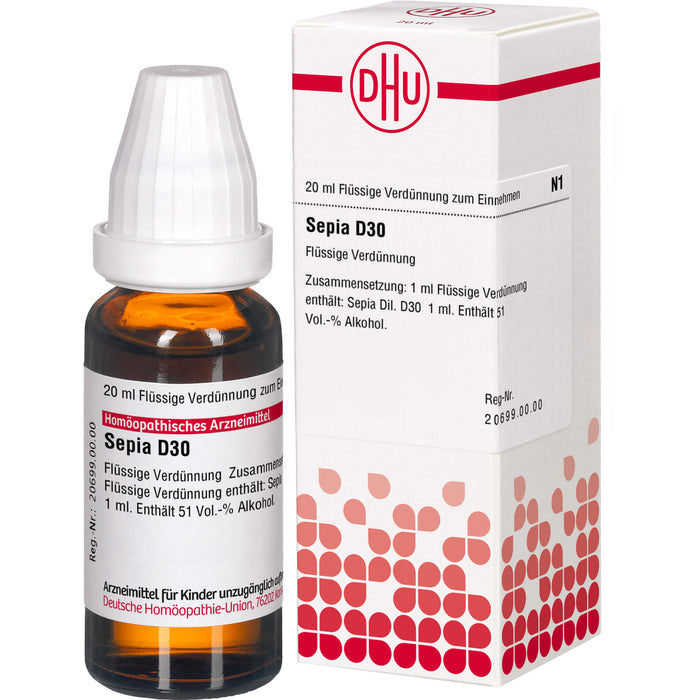 DHU Sepia D30 Dilution, 20 ml Lösung