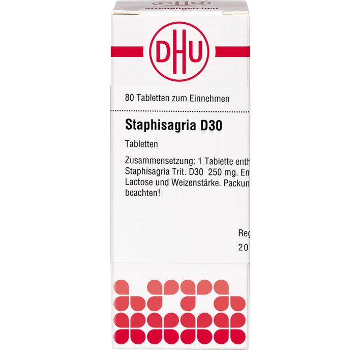 DHU Staphisagria D30 Tabletten, 80 St. Tabletten