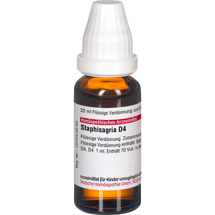 DHU Staphisagria D4 Dilution, 20 ml Lösung