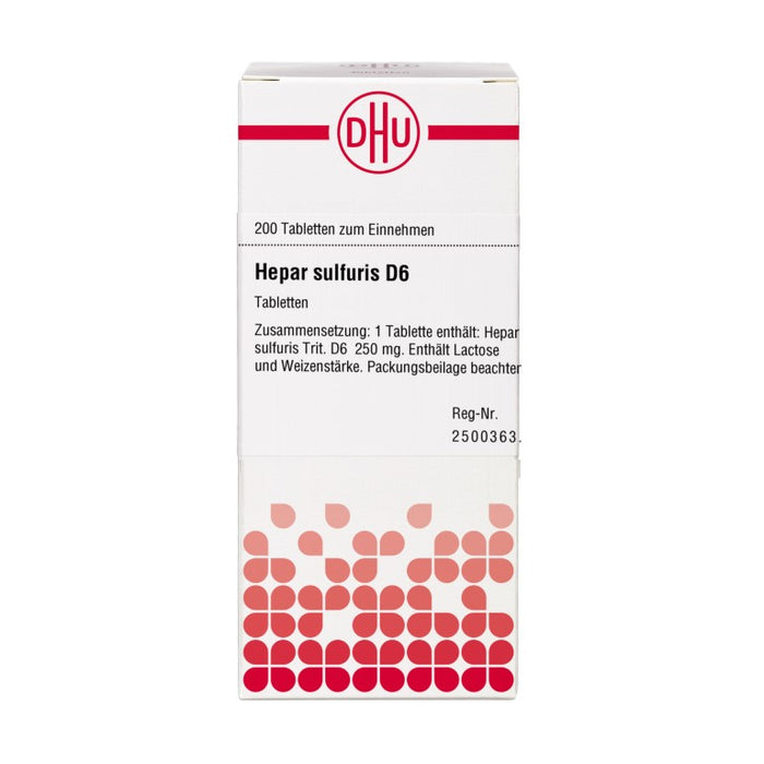 DHU Hepar sulfuris D6 Tabletten, 200 St. Tabletten