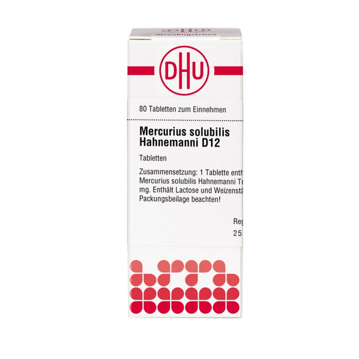 DHU Mercurius solubilis Hahnemanni D12 Tabletten, 80 pc Tablettes