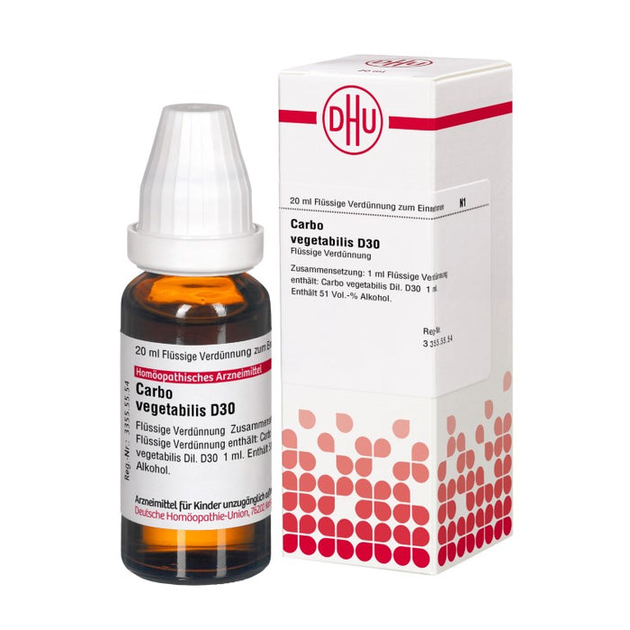 DHU Carbo vegetabilis D30 Dilution, 20 ml Lösung