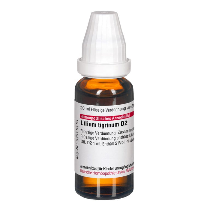 Lilium tigrinum D2 DHU Dilution, 20 ml Lösung