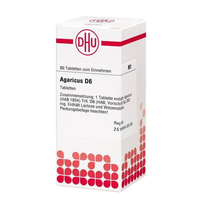 DHU Agaricus D6 Tabletten, 80 pc Tablettes