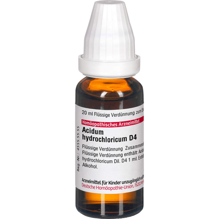 DHU Acidum hydrochloricum D4 Dilution, 20 ml Lösung