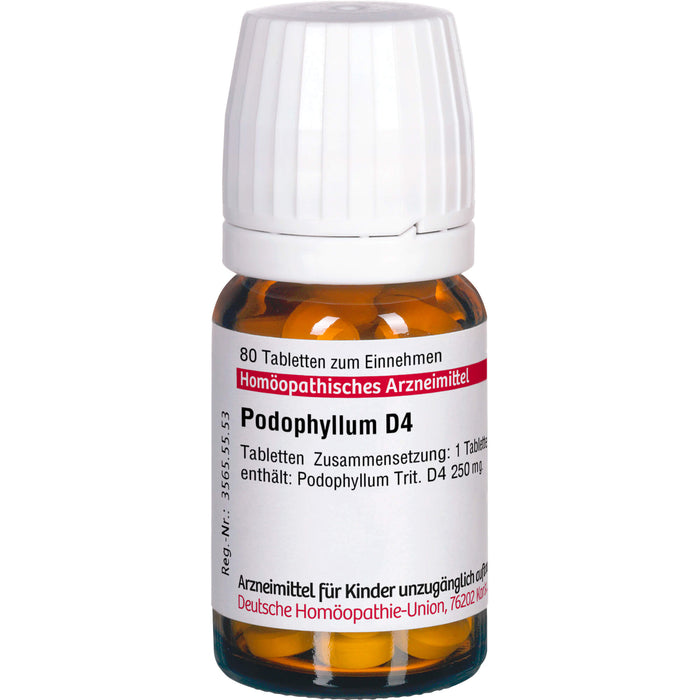 DHU Podophyllum D4 Tabletten, 80 St. Tabletten