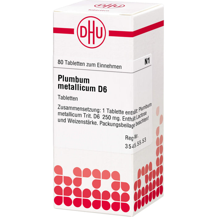 DHU Plumbum metallicum D6 Tabletten, 80 pcs. Tablets