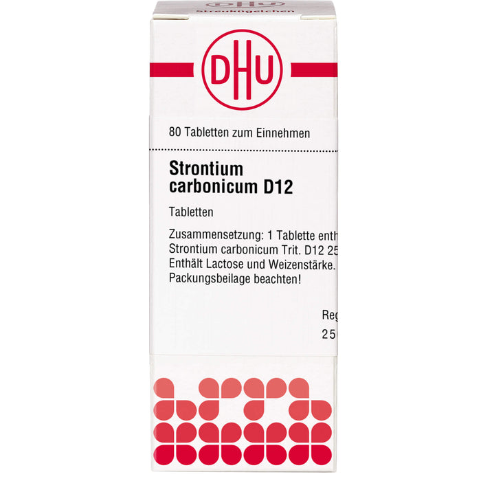 DHU Strontium carbonicum D12 Tabletten, 80 pc Tablettes