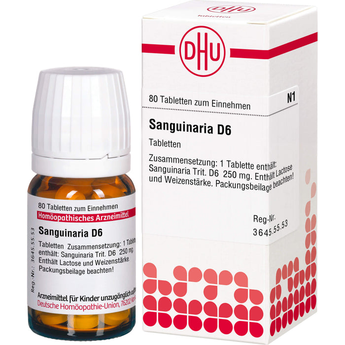 DHU Sanguinaria D6 Tabletten, 80 pc Tablettes