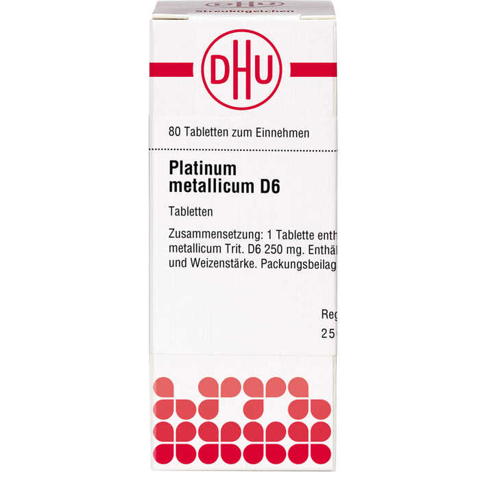 DHU Platinum metallicum D6 Tabletten, 80 pc Tablettes