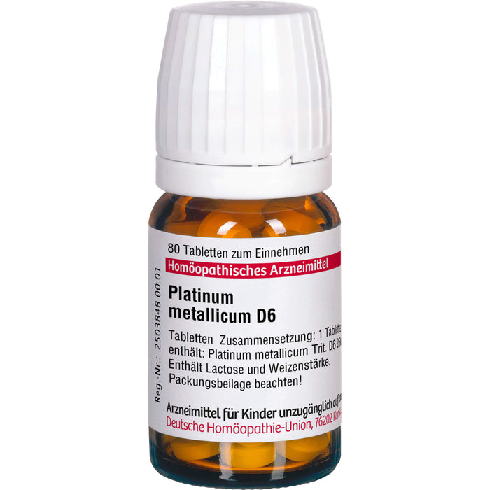 DHU Platinum metallicum D6 Tabletten, 80 pc Tablettes