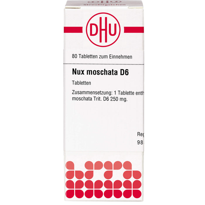 DHU Nux moschata D6 Tabletten, 80 pc Tablettes