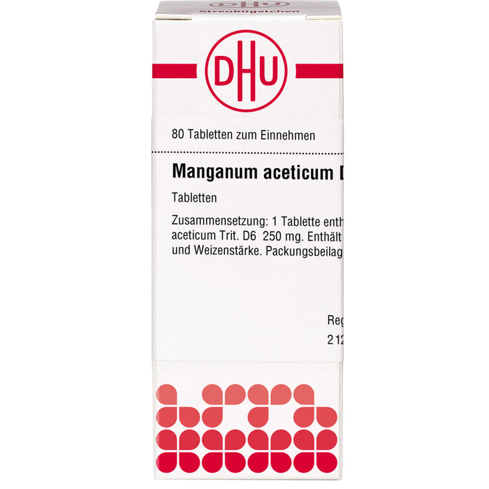 DHU Manganum aceticum D6 Tabletten, 80 pc Tablettes