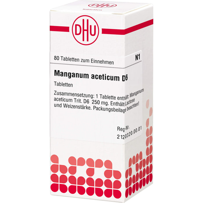 DHU Manganum aceticum D6 Tabletten, 80 pc Tablettes