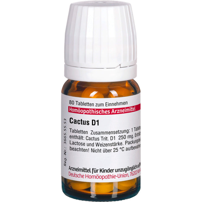 DHU Cactus D1 Tabletten, 80 St. Tabletten