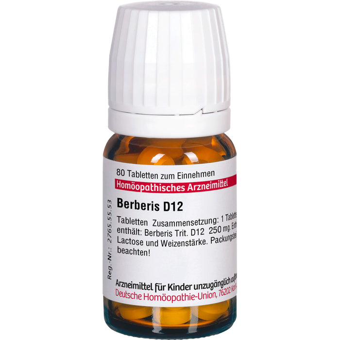 DHU Berberis D12 Tabletten, 80 pc Tablettes