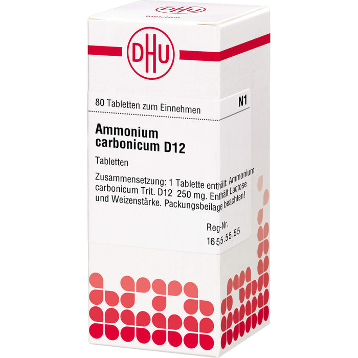 DHU Ammonium carbonicum D12 Tabletten, 80 pc Tablettes