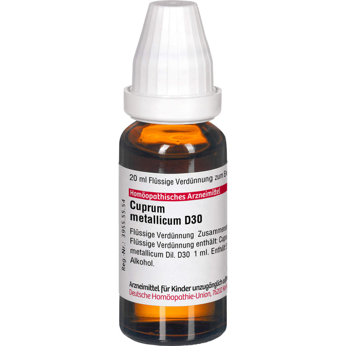 Cuprum metallicum D30 DHU Dilution, 20 ml Lösung