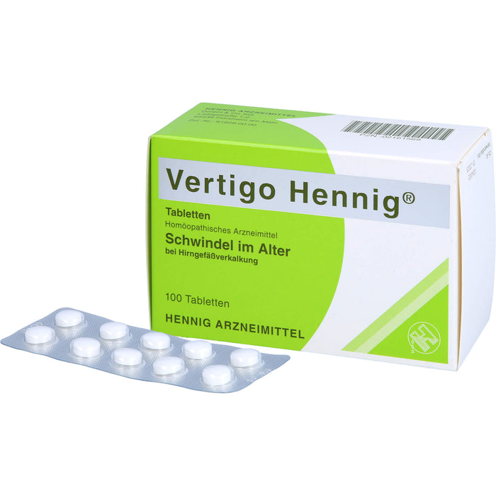 Vertigo Hennig Tabletten bei Hirngefäßverkalkung, 100 pcs. Tablets