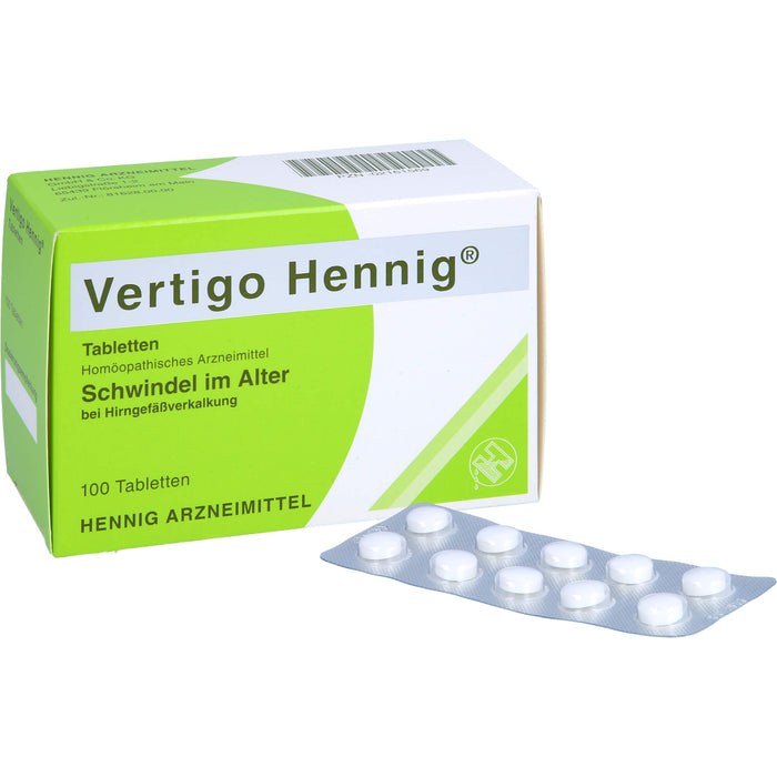 Vertigo Hennig Tabletten bei Hirngefäßverkalkung, 100 pcs. Tablets