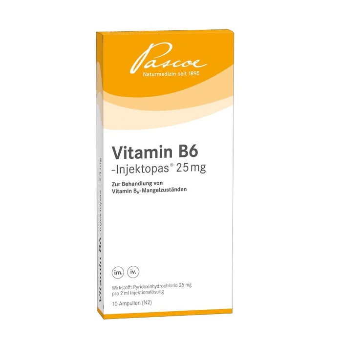 Pascoe Vitamin B6-Injektopas 25 mg zur Behandlung von Vitamin B6-Mangelzuständen, 10 pcs. Ampoules