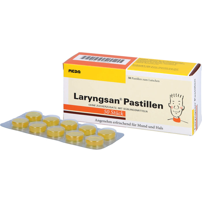 Laryngsan Pastillen erfrischend für Mund und Hals, 50 pcs. Pastilles