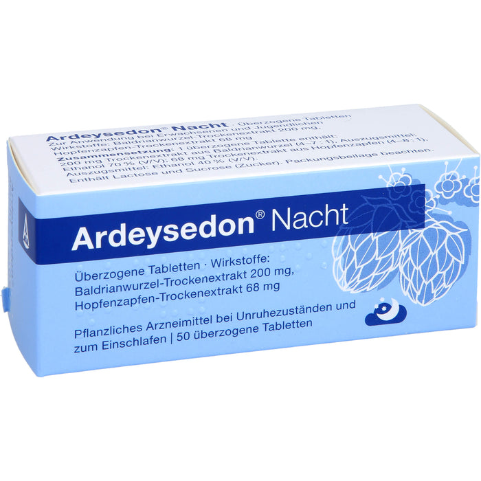 Ardeysedon Nacht Tabletten bei nervös bedingten Einschlafstörungen, 50 St. Tabletten