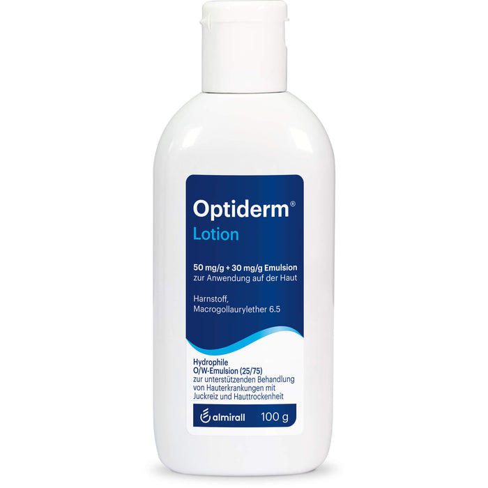 Optiderm Lotion bei Hauterkrankungen mit Juckreiz und Hauttrockenheit, 100 g Solution