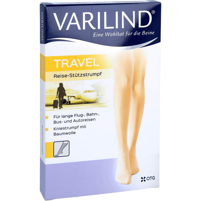 VARILIND TRAVEL Knie Baumwolle blau S, 2 St