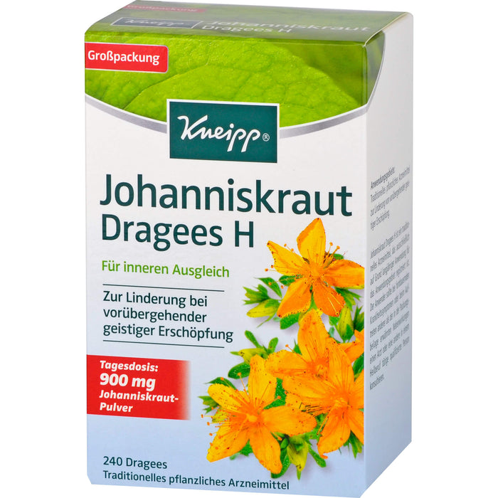 Kneipp Johanniskraut Dragees H für inneren Ausgleich, 240 pcs. Tablets