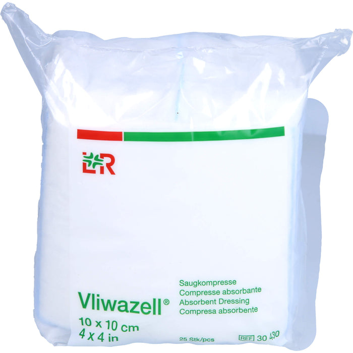 Vliwazell Saugkompressen 10 x 10 cm, 25 pcs. Compresses