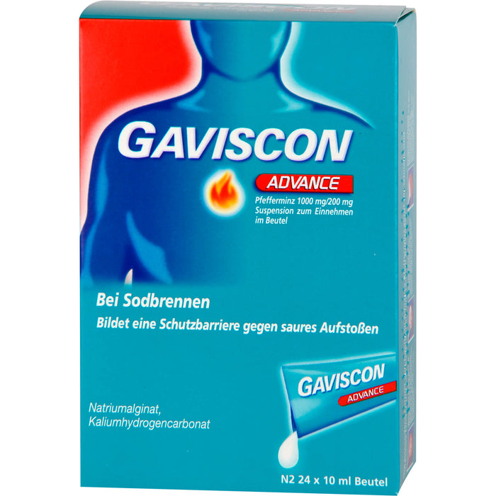 GAVISCON Advance Pfefferminz Suspension, 24 pcs. Sachets