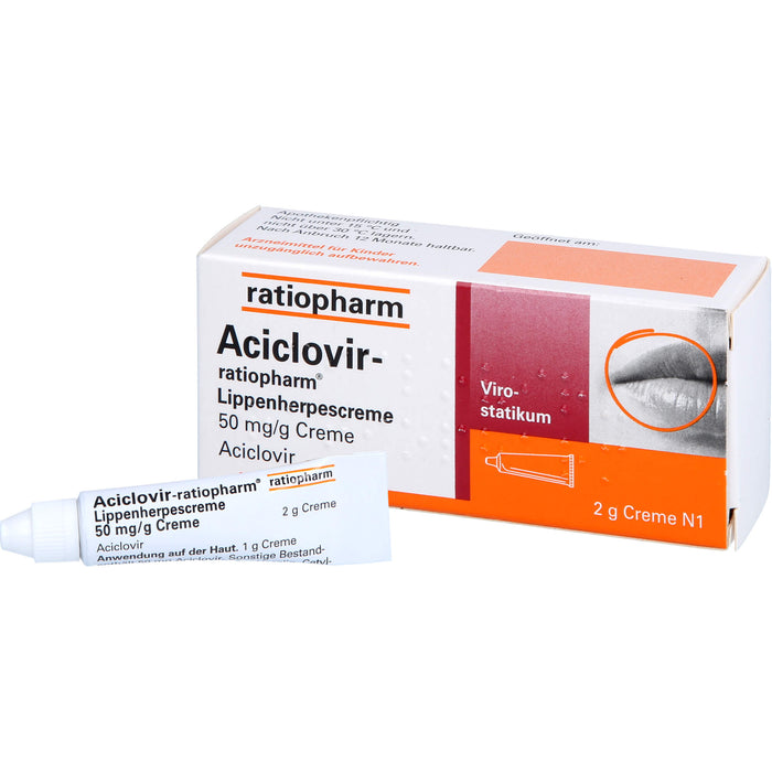 Aciclovir-ratiopharm Lippenherpescreme, 2 g Crème