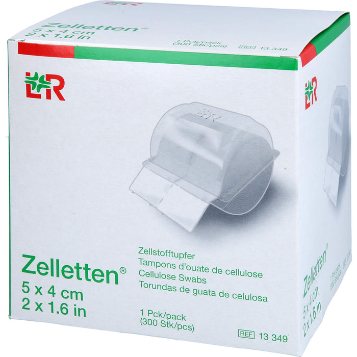 Lohmann & Rauscher Zelletten Tupfer gerollt unsteril 5 x 4 cm, 300 pc Écouvillon