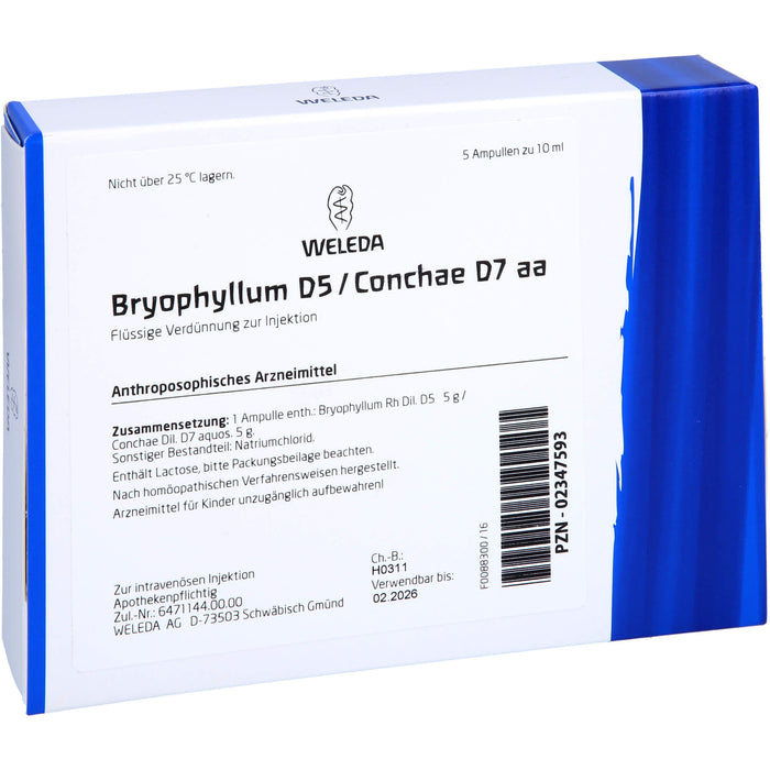 Bryophyllum D5/Conchae D7 Weleda Amp., 5X10 ml AMP