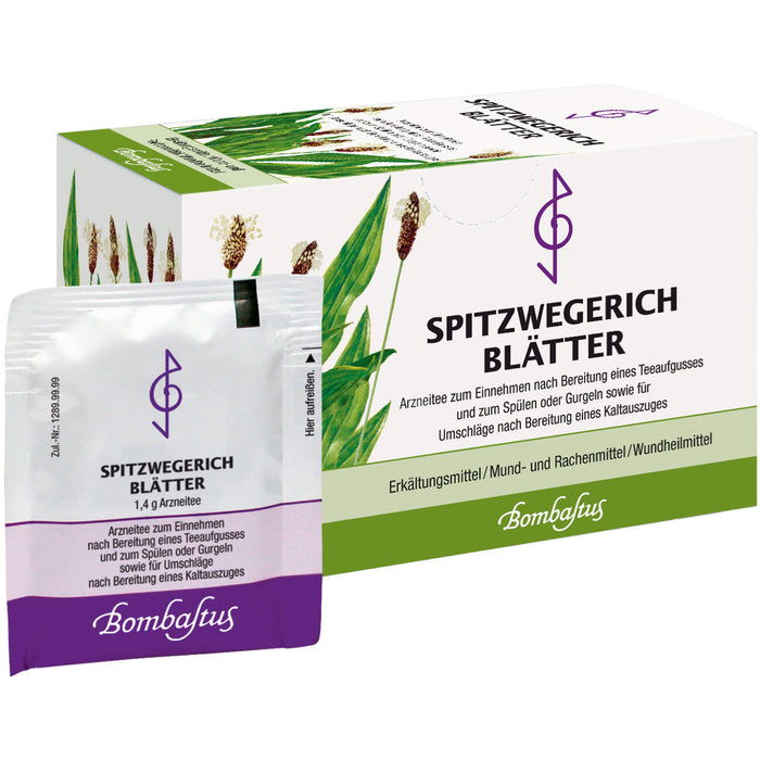 Bombastus Spitzwegerich Blätter Arzneitee, 20 pcs. Filter bag