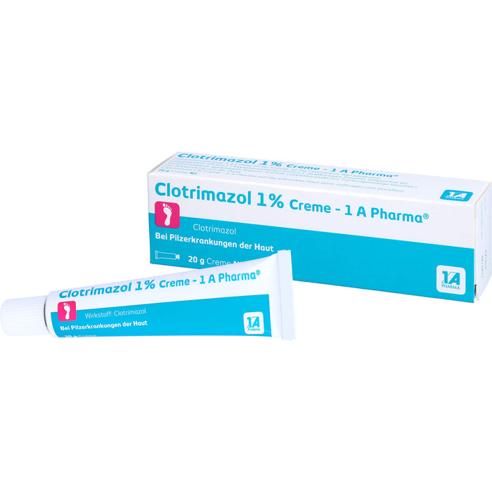 Clotrimazol 1 % Creme 1A Pharma bei Pilzerkrankungen der Haut, 20 g Creme