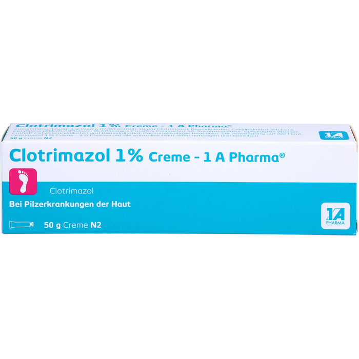 Clotrimazol 1% Creme - 1 A Pharma bei Pilzerkrankungen der Haut, 50 g Creme