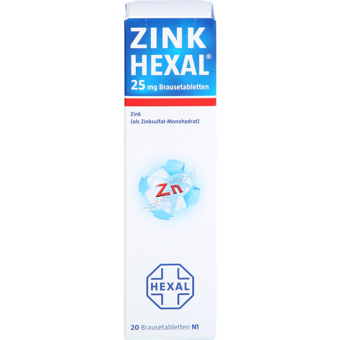 Zink HEXAL 25 mg Brausetabletten, 20 St. Tabletten